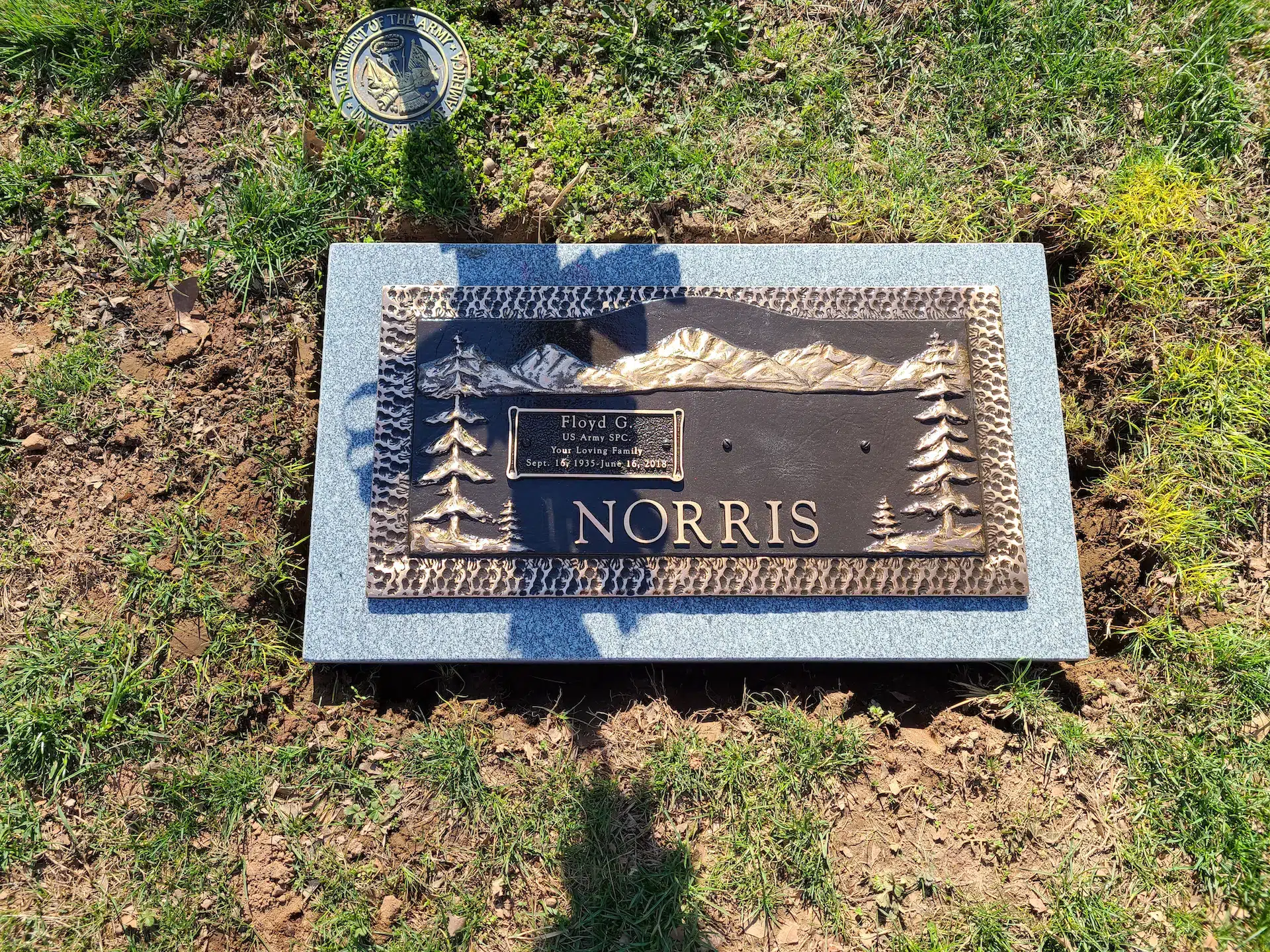 Bronze Grave Plaque hand-carved by Grave Plaque Shop in NJ — image 5