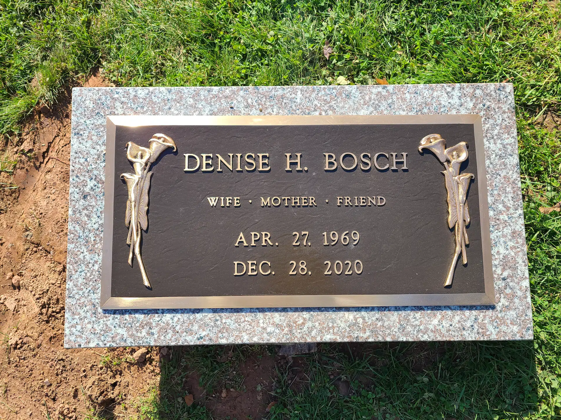 Bronze Grave Plaque hand-carved by Grave Plaque Shop in NJ — image 4